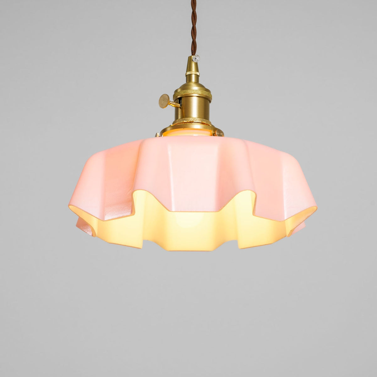 Hanging Ceiling Light Fixture Textured Dome Shade White Beige Pink Blue for Kitchen Island Dining Room Adjustable Height Indoor Pendant Lamp