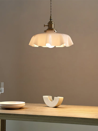 Hanging Ceiling Light Fixture Textured Dome Shade White Beige Pink Blue for Kitchen Island Dining Room Adjustable Height Indoor Pendant Lamp
