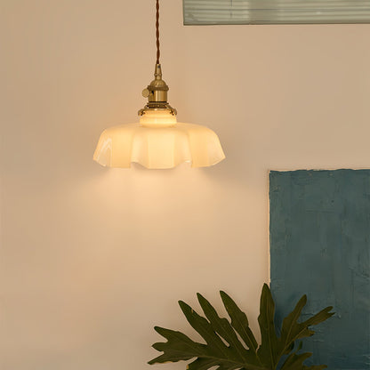 Hanging Ceiling Light Fixture Textured Dome Shade White Beige Pink Blue for Kitchen Island Dining Room Adjustable Height Indoor Pendant Lamp