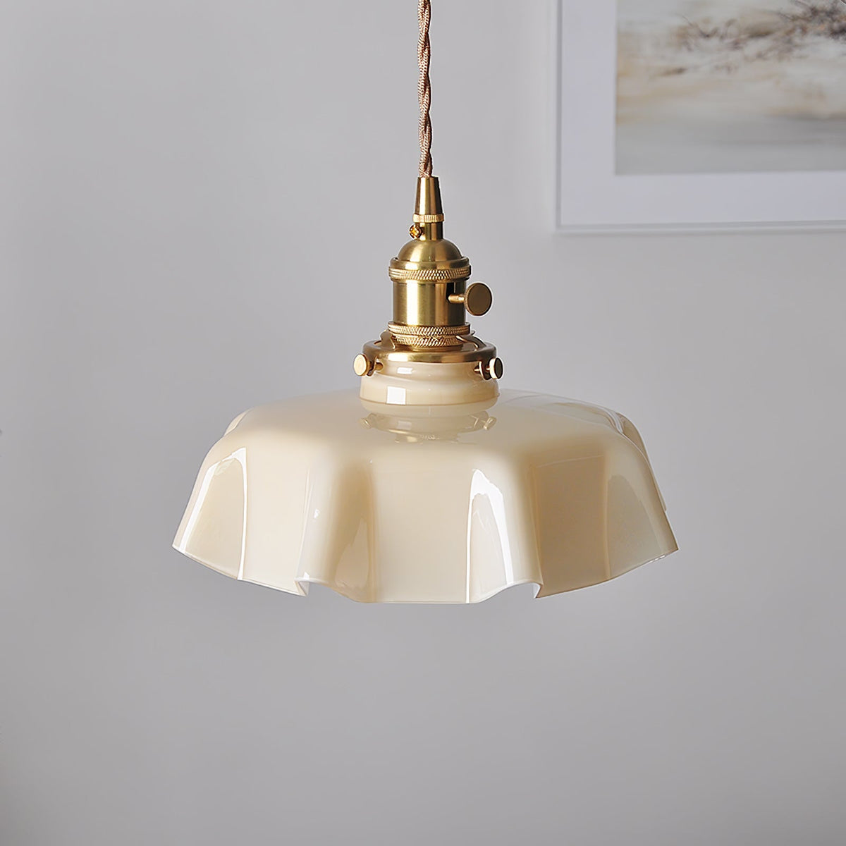 Hanging Ceiling Light Fixture Textured Dome Shade White Beige Pink Blue for Kitchen Island Dining Room Adjustable Height Indoor Pendant Lamp