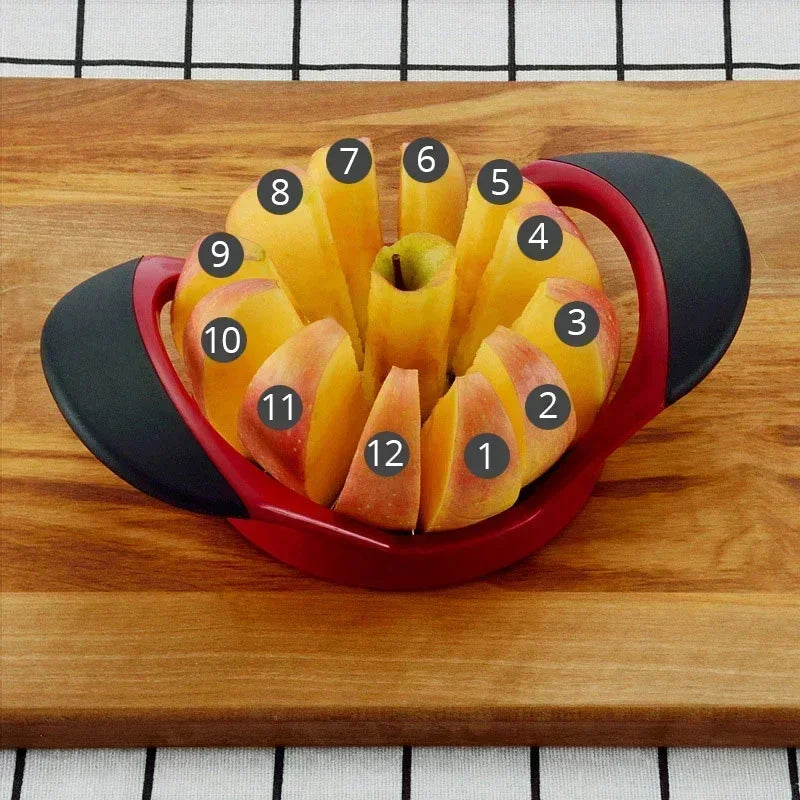 Fresco Fruit Slicer - Stainless Steel Blades, 8 or 12 Cuts for Watermelon and Apple