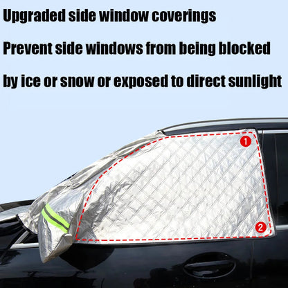 Ortekor FrostGuard Ultra | Extra Large Windshield Cover with 3-Window Design | All-Season Protection Against Snow, Ice, and UV Rays