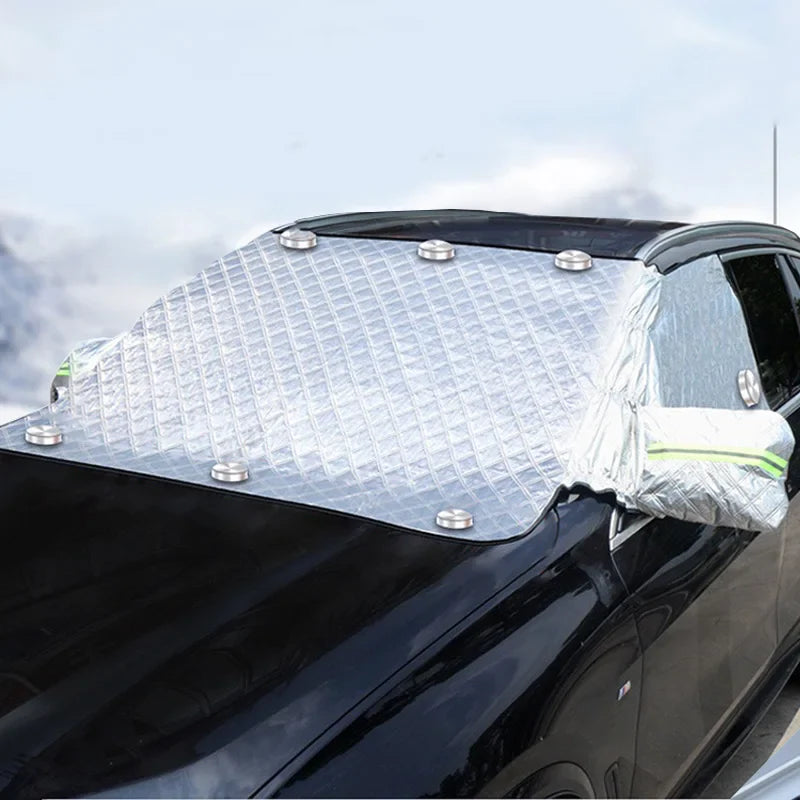 Ortekor FrostGuard Ultra | Extra Large Windshield Cover with 3-Window Design | All-Season Protection Against Snow, Ice, and UV Rays