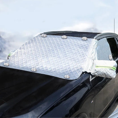 Ortekor FrostGuard Ultra | Extra Large Windshield Cover with 3-Window Design | All-Season Protection Against Snow, Ice, and UV Rays