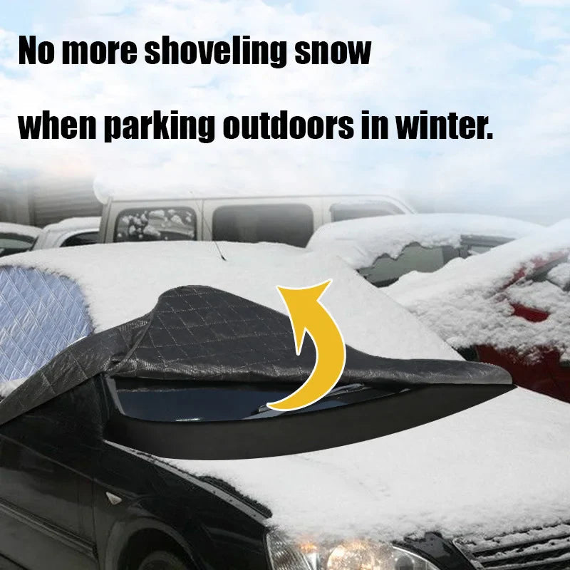 Ortekor FrostGuard Ultra | Extra Large Windshield Cover with 3-Window Design | All-Season Protection Against Snow, Ice, and UV Rays