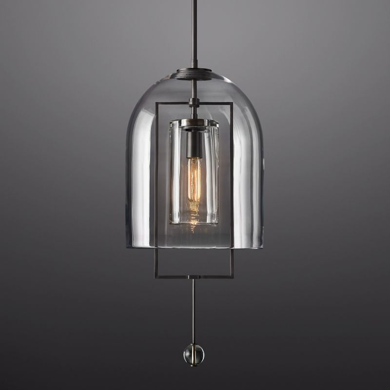 Modern Glass Globe Pendant Light with Adjustable Height – Brass, Bronze & Nickel Finish Options for Dining Room, Kitchen Island & Entryway