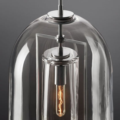 Modern Glass Globe Pendant Light with Adjustable Height – Brass, Bronze & Nickel Finish Options for Dining Room, Kitchen Island & Entryway