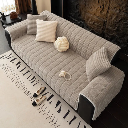 Quilted Furniture Protector with Moisture Barrier Non-Skid Backing for Couch Loveseat Chair Pet-Friendly Machine Washable Soft Flannel