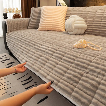 Quilted Furniture Protector with Moisture Barrier Non-Skid Backing for Couch Loveseat Chair Pet-Friendly Machine Washable Soft Flannel