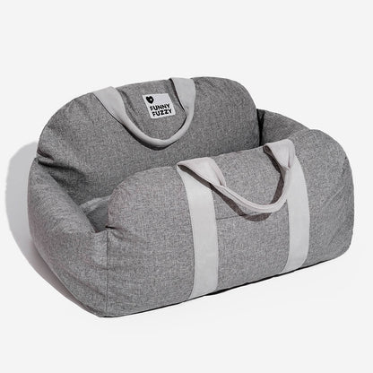 Portable Pet Carrier Booster Seat with Safety Harness and Washable Cover for Small Dogs