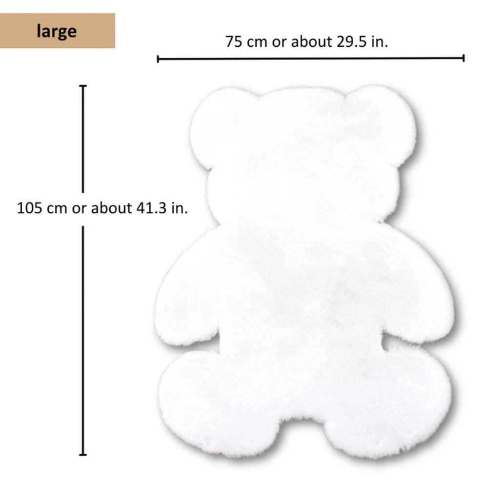 Fuzzy Bear Rug - Soft Microfiber, Washable Area Rug
