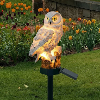 GlowOwl Light - Solar Garden Lamp - Nature Style - Auto Lighting