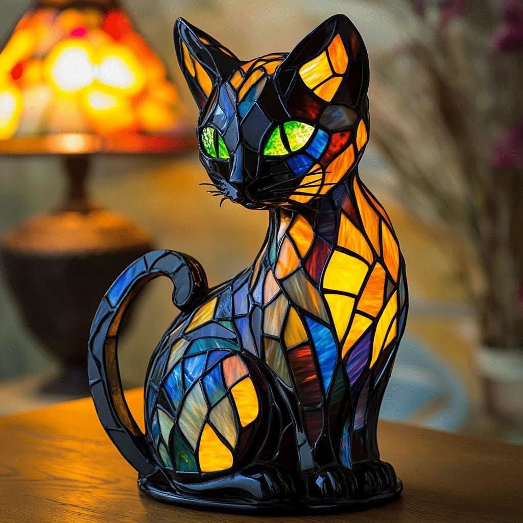 Rechargeable LED Silicone Cat Nightlight Touch Control Desk Lamp for Bedroom Office Kids Room Ambient Lighting Portable USB Powered Multi-Co