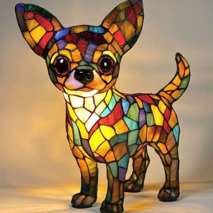 LED Dog Breed Night Light Statue for Desk & Bedroom – USB Powered Animal Accent Lamp for Home Office, Living Room, Nursery Decor