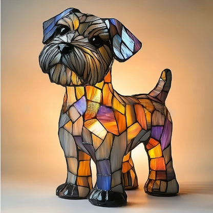 LED Dog Breed Night Light Statue for Desk & Bedroom – USB Powered Animal Accent Lamp for Home Office, Living Room, Nursery Decor