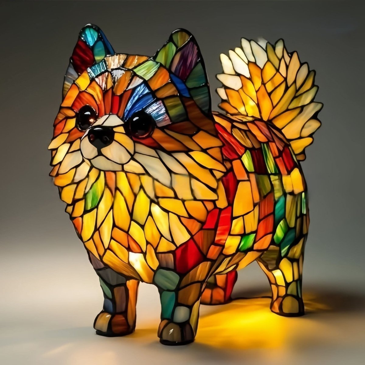 LED Dog Breed Night Light Statue for Desk & Bedroom – USB Powered Animal Accent Lamp for Home Office, Living Room, Nursery Decor