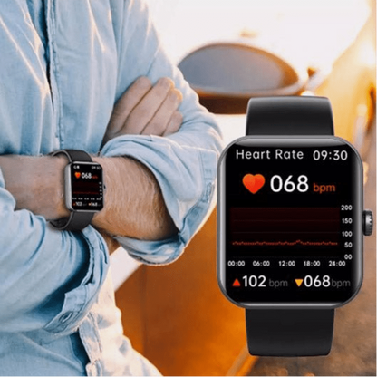 Health Tracker Smartwatch with Non-Invasive Glucose Trend Monitor & Heart Rate | Real-Time Vitals Display for Daily Wellness