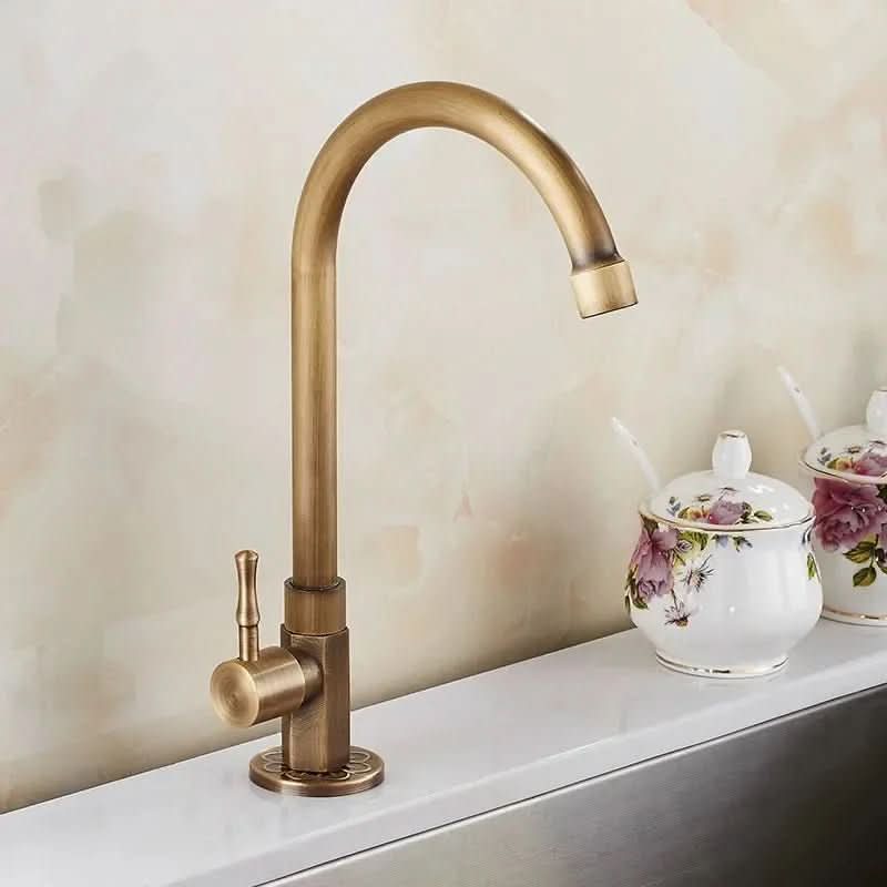 REGALFLOW – Swan Neck Brass Faucet for Classic Spaces