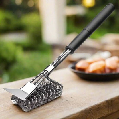 GRATEGUARD – Stainless Steel BBQ Brush for Safe Cleaning