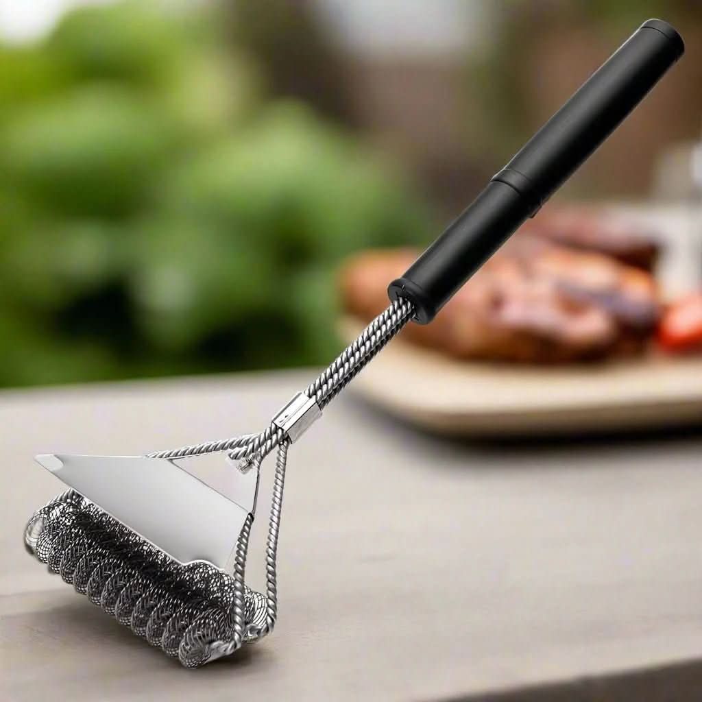 GRATEGUARD – Stainless Steel BBQ Brush for Safe Cleaning
