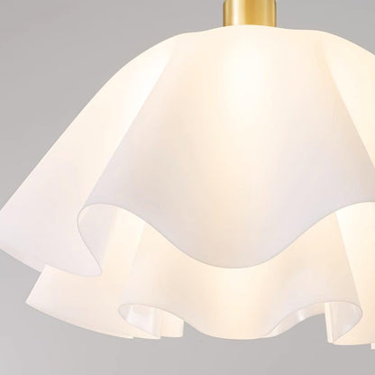 Flush Mount Acrylic Folded Ceiling Light 12 in White for Bedroom Living Room Hallway Modern E27 LED Fixture Home Decor Overhead Lighting