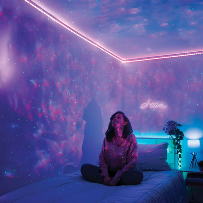 Galaxy Light Projector | 3-in-1 LED Star Projector with Bluetooth & White Noise | Create a Relaxing Atmosphere at Home