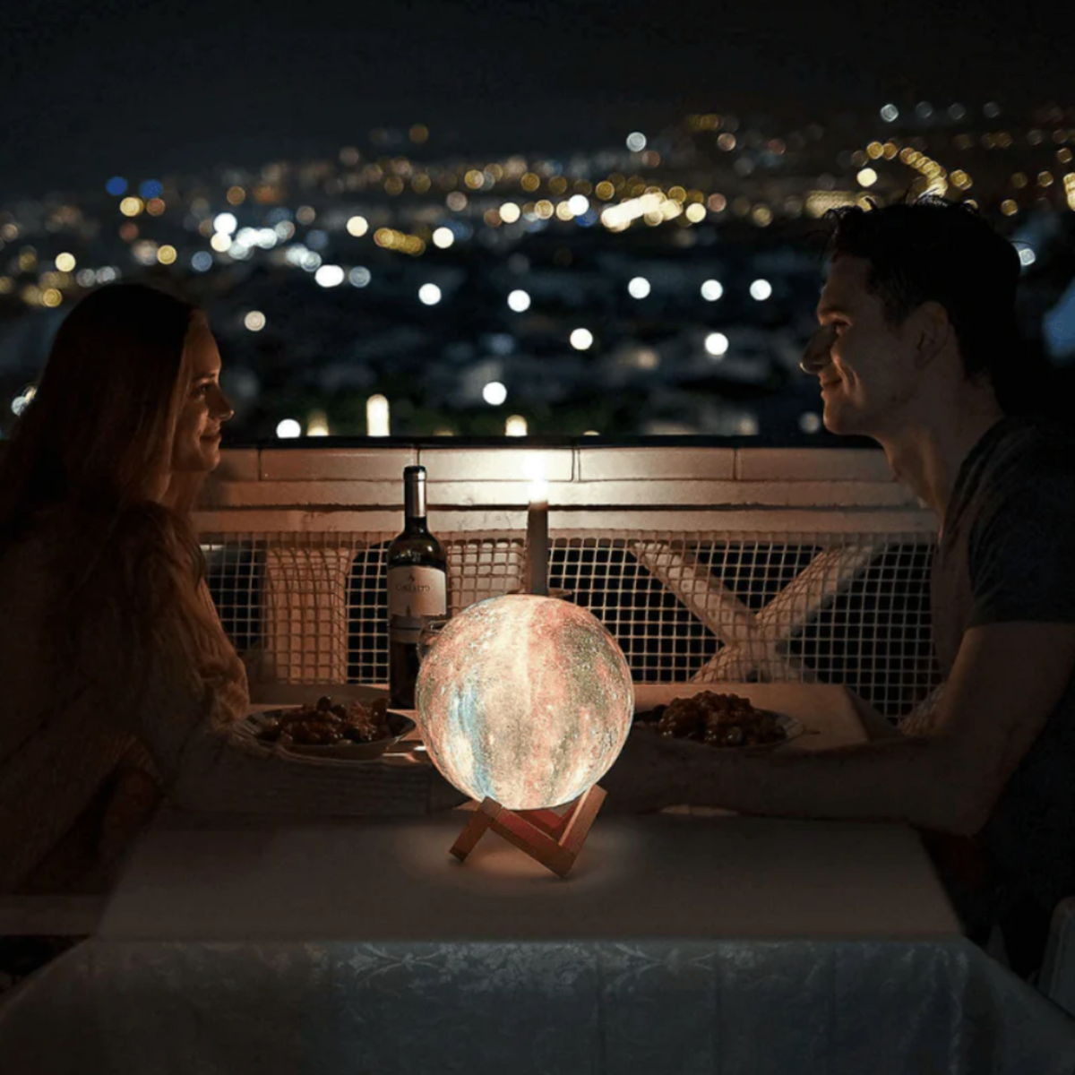 Galaxy Moon Lamp - 16 Colors, Remote Control, 3D, Night Light