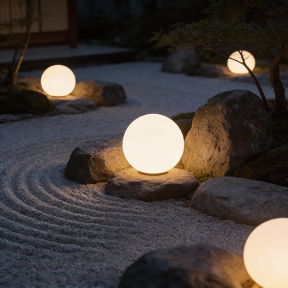 Portable LED Orb Lamp with Remote Control 4-Color Modes 10-20 in Rechargeable Cordless Sphere Light for Living Room Bedroom Bedside Nightsta