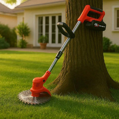Garden Pro | 21V Cordless Brush Cutter with Adjustable Handle & 90° Rotatable Head for Effortless Trimming