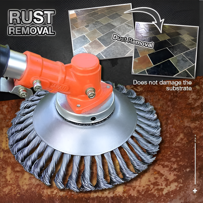 Weed Eater Attachment with Carbon Steel Wire Brush, Garden Tool and Weeding Tool for Driveways and Patios