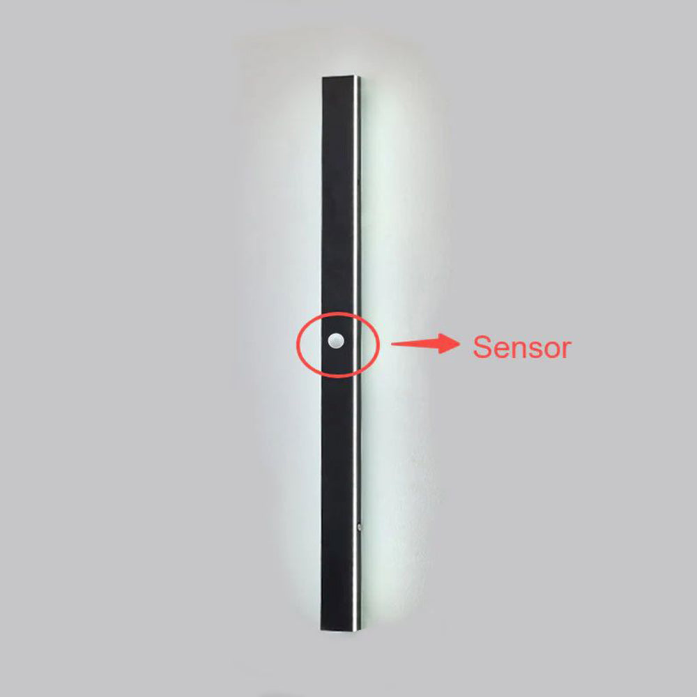 Vertical LED Exterior Light Fixture 12-59 in Aluminum Waterproof IP65 Black for Porch Entryway Pathway Garden Wall Driveway Modern Home
