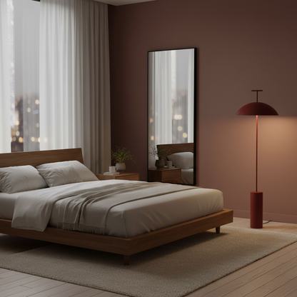 Adjustable Steel & Wood Standing Lamp 5 ft Tall for Reading Nooks Modern Living Room Bedroom Task Light Three Finishes