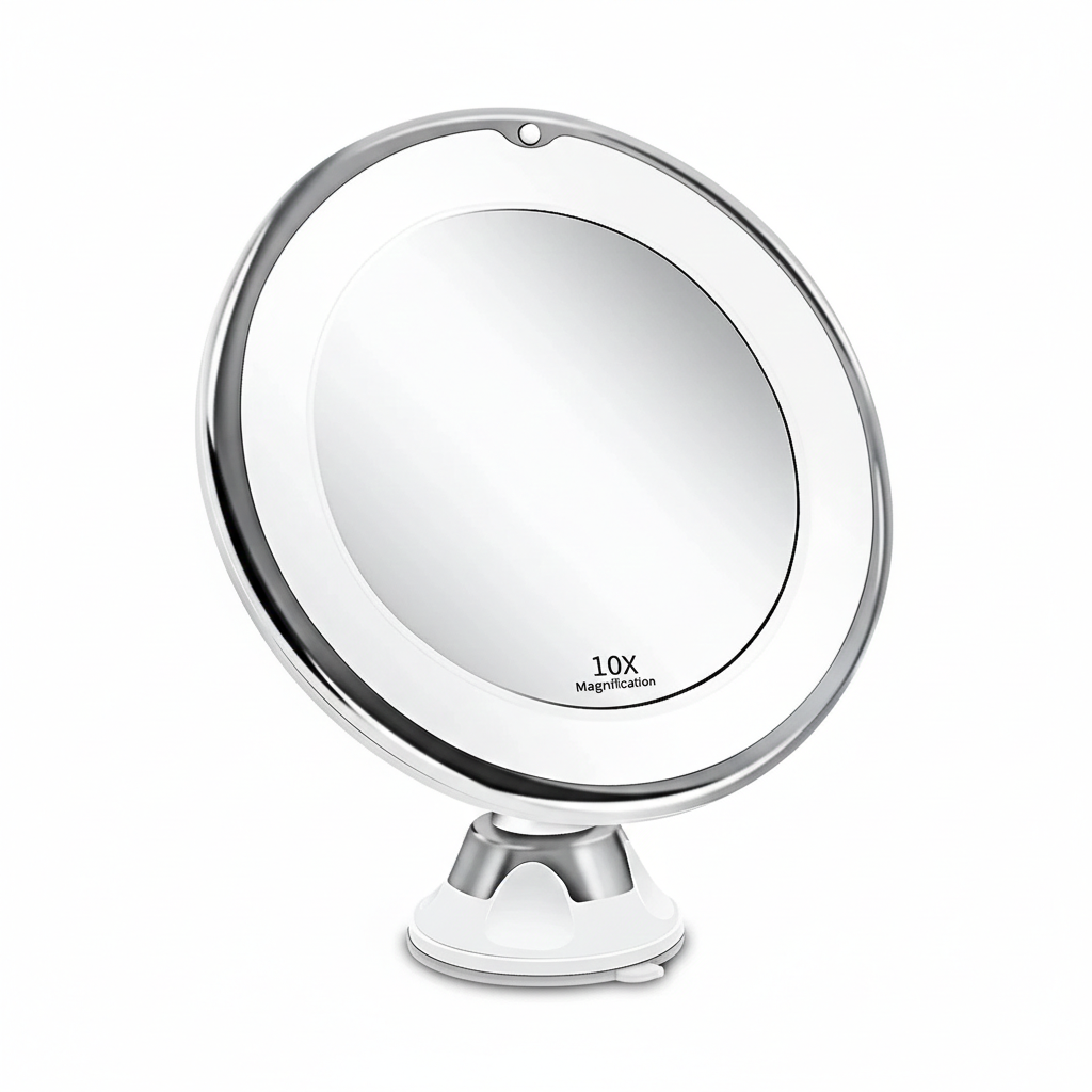 Zelyria | Vanity Mirror with LED Lights and 10x Magnification | Precision Makeup Application for Flawless Beauty