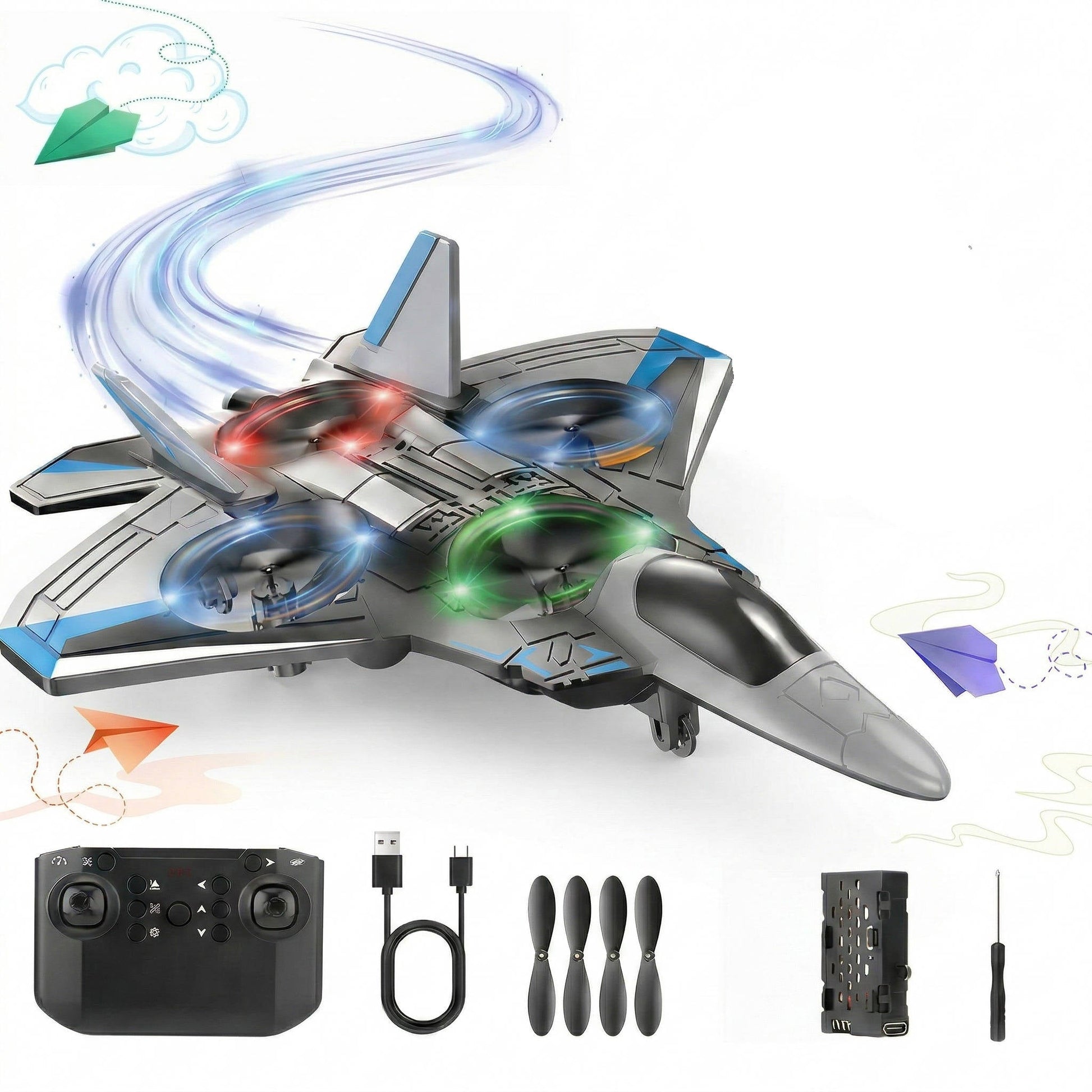 Fun RC Stunt Plane for Kids with 360 Flips - Ortekor