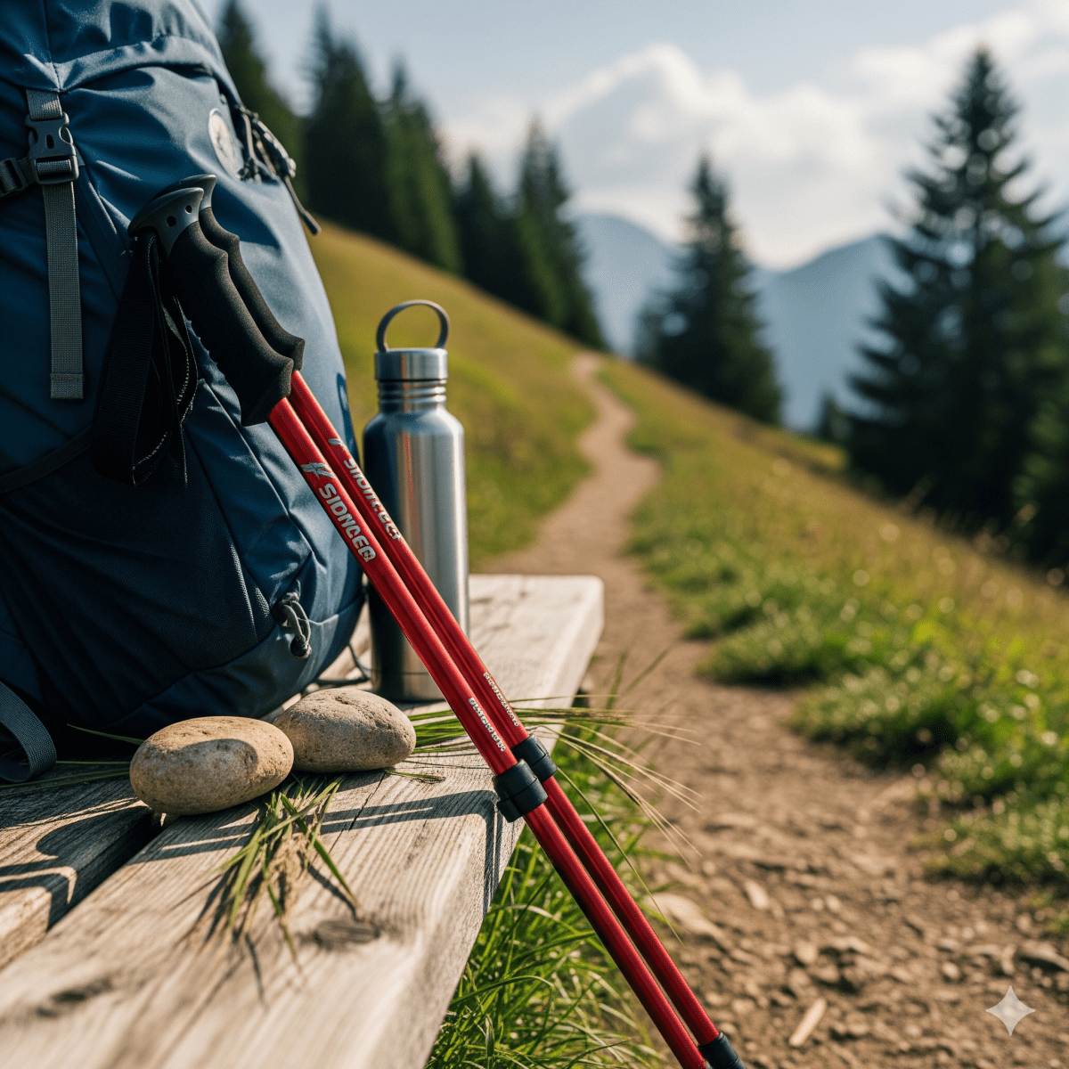 PeakPath | Adjustable Trekking Poles with Ergonomic Handles | Lightweight Design for Stability and Comfort