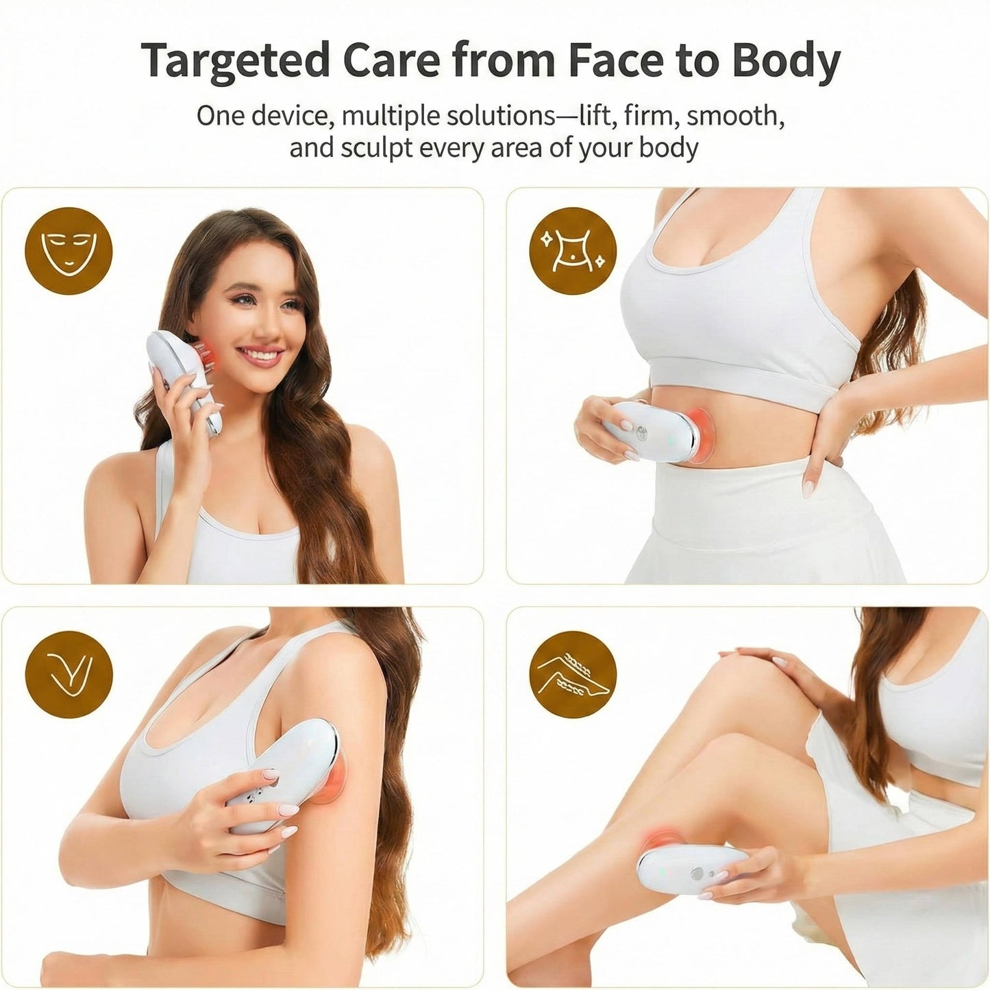 Portable Facial Skin Care Massager with LED and Vacuum