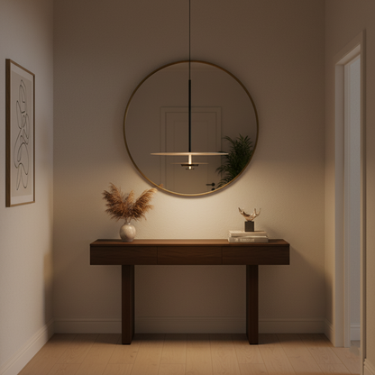 LED Circular Hanging Fixture with Adjustable 59 in Cord for Kitchen Island and Dining Tables