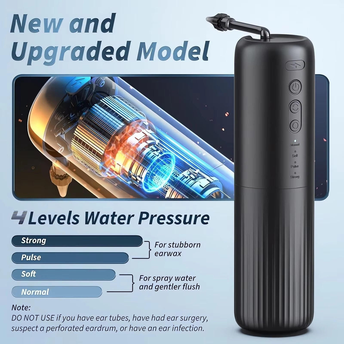 Gentle Ear Cleaning Solution | Adjustable Pressure with Waterproof Design for Comfortable Ear Care