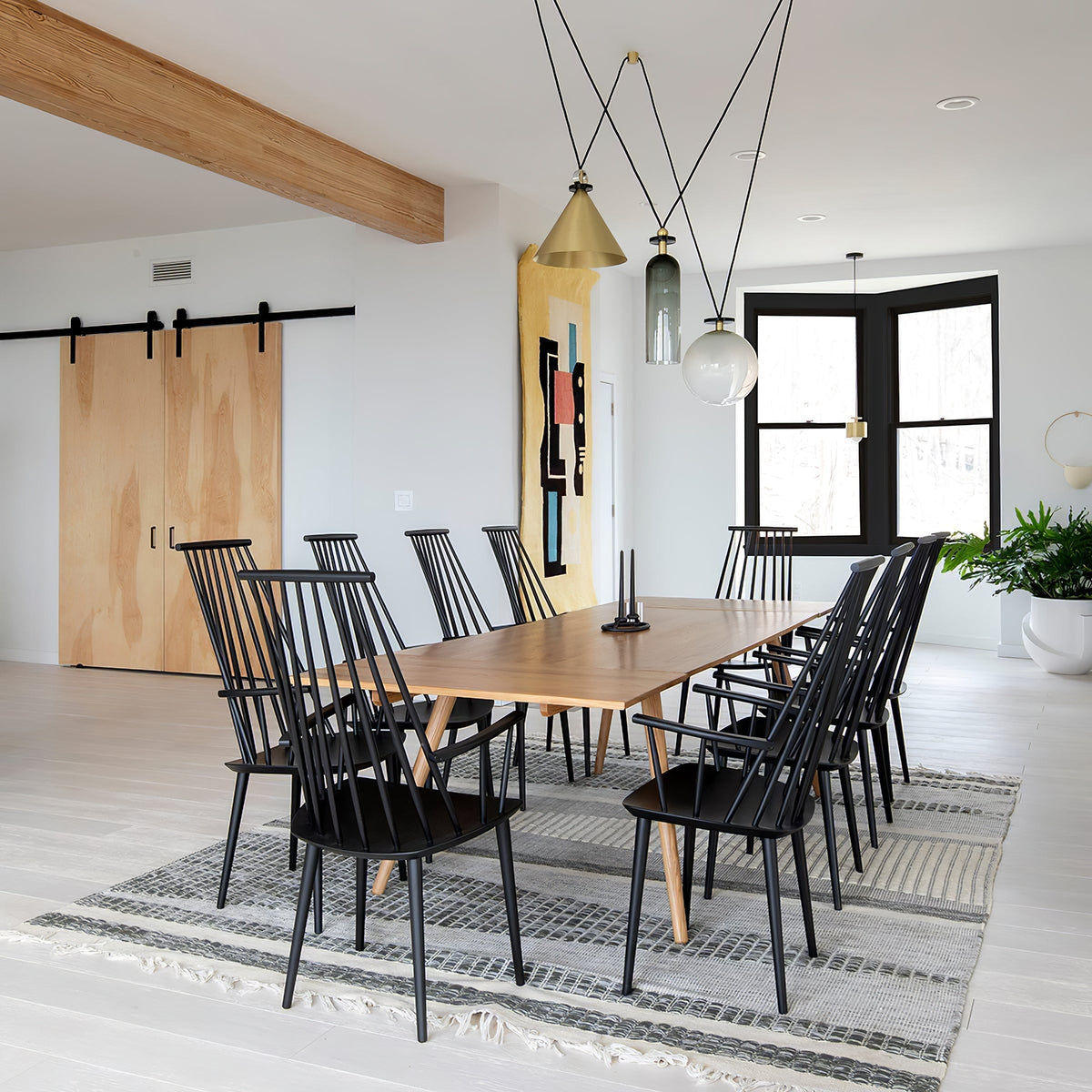 Modular Sculptural Ceiling Light with Adjustable Sections & Custom Finish Options for Dining Room Kitchen Living Room