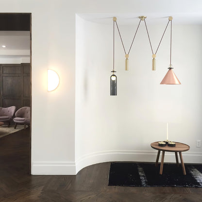 Modular Sculptural Ceiling Light with Adjustable Sections & Custom Finish Options for Dining Room Kitchen Living Room