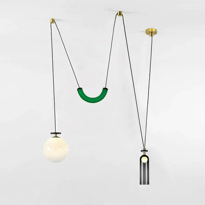 Modular Sculptural Ceiling Light with Adjustable Sections & Custom Finish Options for Dining Room Kitchen Living Room