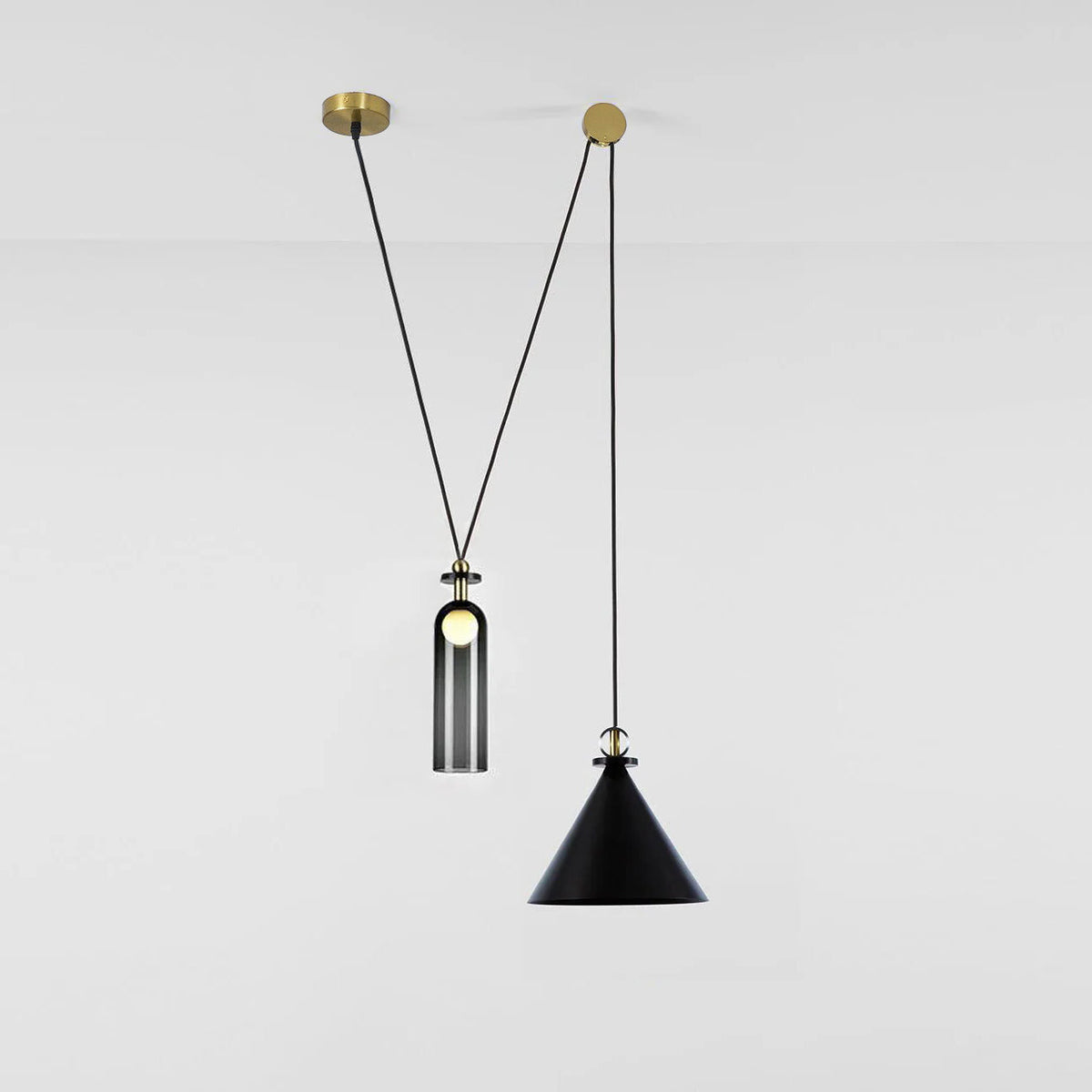 Modular Sculptural Ceiling Light with Adjustable Sections & Custom Finish Options for Dining Room Kitchen Living Room