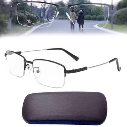 Progressive Reading Glasses with Auto-Tint Transition Lenses, Blue Light Filter & UV400 Protection for Computer Work, Driving & Reading