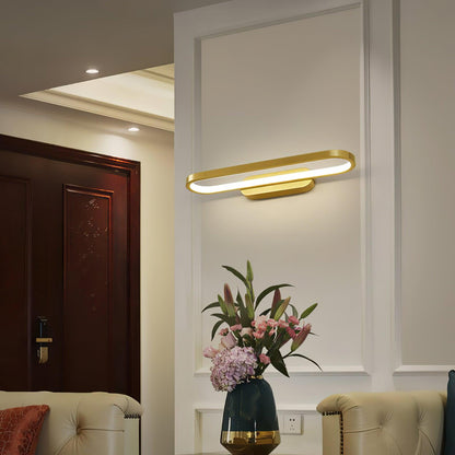 LED Vanity Sconce 16-Inch Brass Finish Switchable Color Temperature for Bathroom Mirror Powder Room Dressing Table Makeup Counter Modern Acc