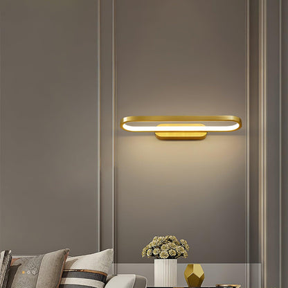 LED Vanity Sconce 16-Inch Brass Finish Switchable Color Temperature for Bathroom Mirror Powder Room Dressing Table Makeup Counter Modern Acc