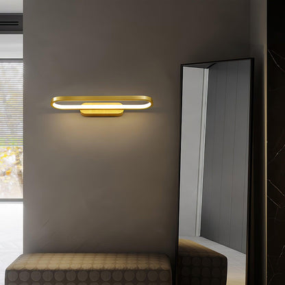 LED Vanity Sconce 16-Inch Brass Finish Switchable Color Temperature for Bathroom Mirror Powder Room Dressing Table Makeup Counter Modern Acc