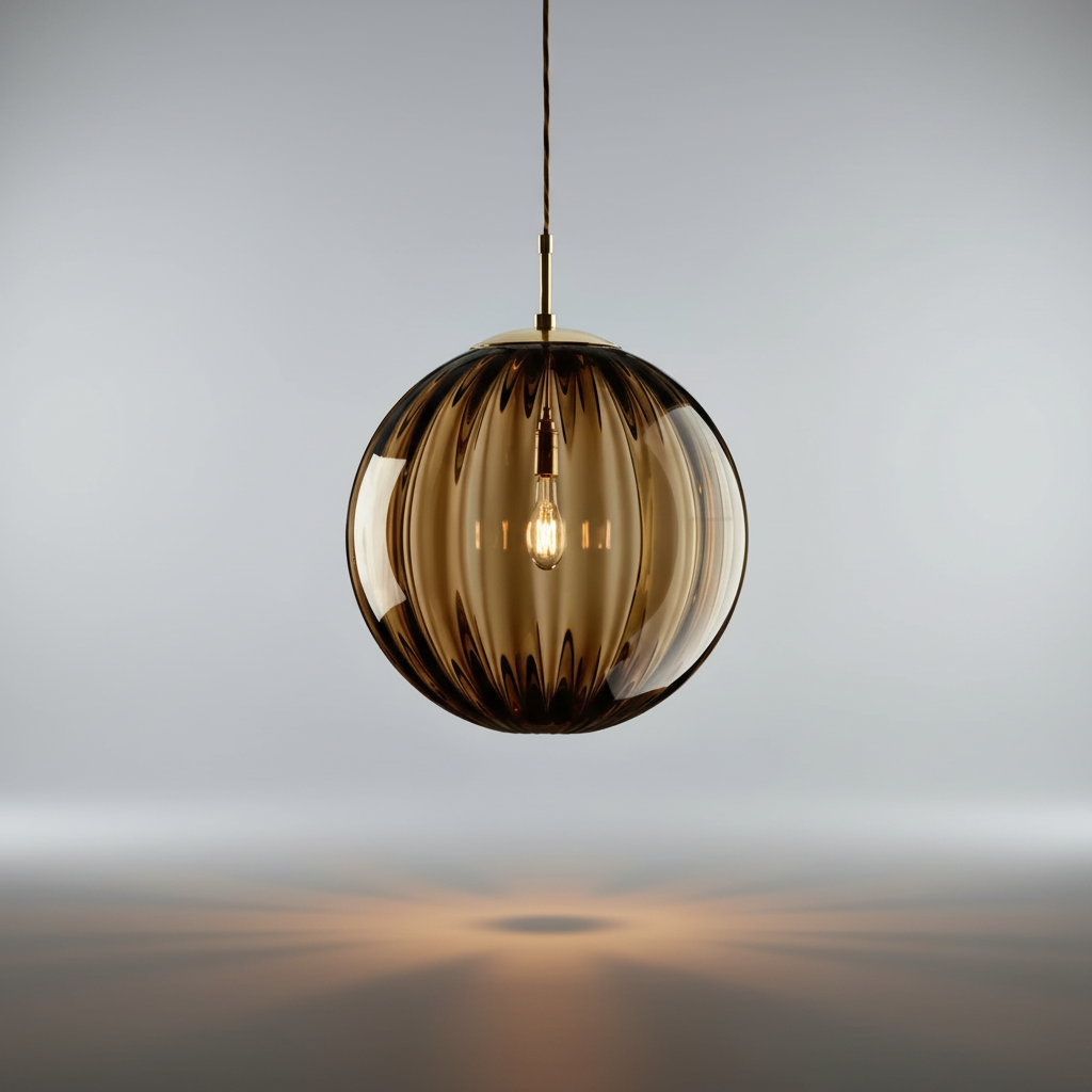 LED Globe Hanging Light Fixture Contemporary Smoked Glass Orb Ceiling Lamp for Kitchen Island Dining Table Entryway Bar Restaurant Modern Su
