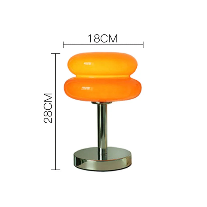 Colorful Glass Bedside Lamp LED Night Light for Kids Room Nursery Baby Bedroom Table Lamp Soft Glow Nightstand Lighting USB Powered Accent