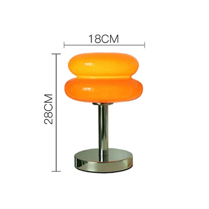 Colorful Glass Bedside Lamp LED Night Light for Kids Room Nursery Baby Bedroom Table Lamp Soft Glow Nightstand Lighting USB Powered Accent