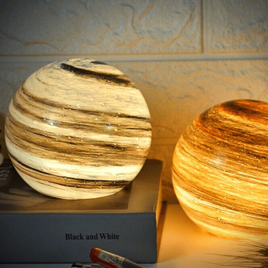 Glass Moon Lamp – 16 Color Changing LED Night Light, USB Powered Decorative Table Lamp